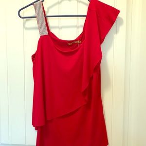 Sleeveless shirt with Swarovski crystals